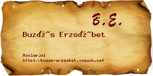 Buzás Erzsébet névjegykártya