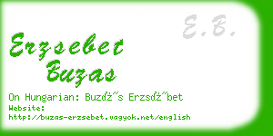 erzsebet buzas business card